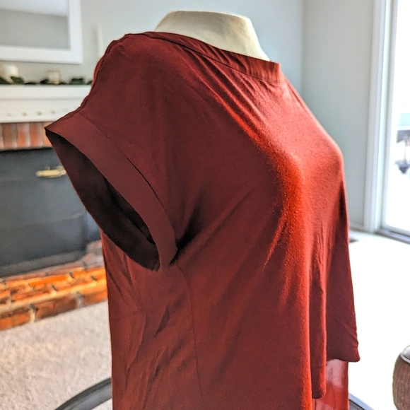 Banana Republic Burnt Orange Short Sleeve Blouse - Picture 10 of 11